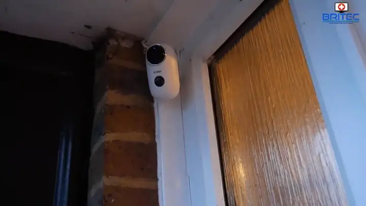 Camera mounted at the front door