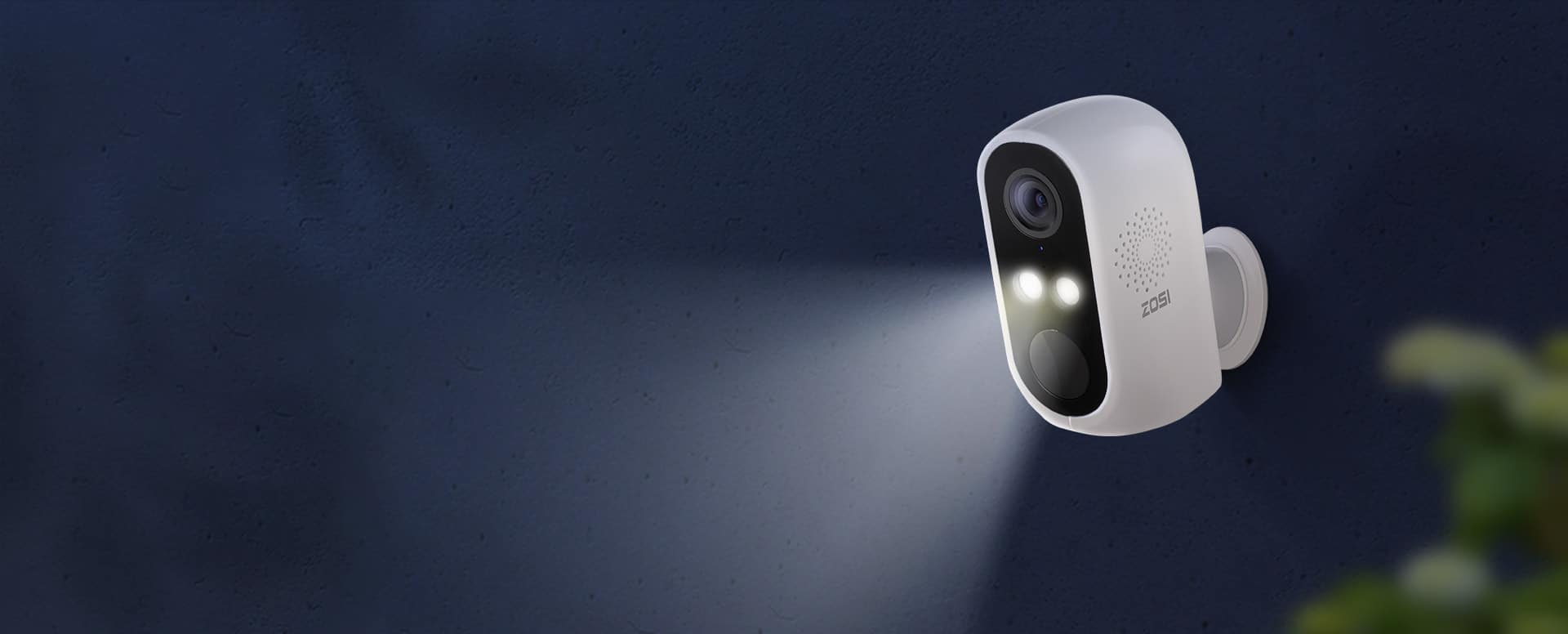 Closeup home security camera 360 on the window