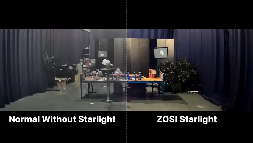 normal night vision vs zosi starlight night vision