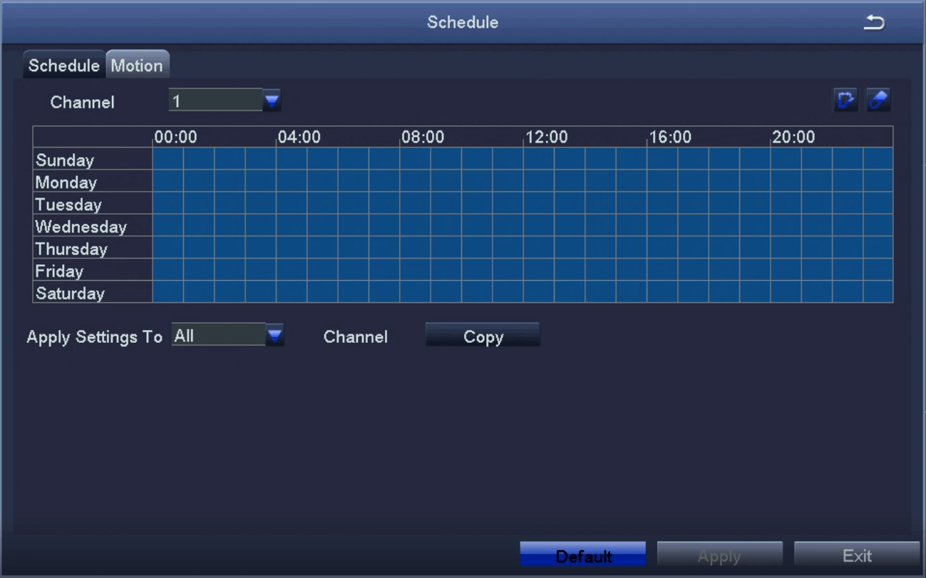 Setup Schedule Full