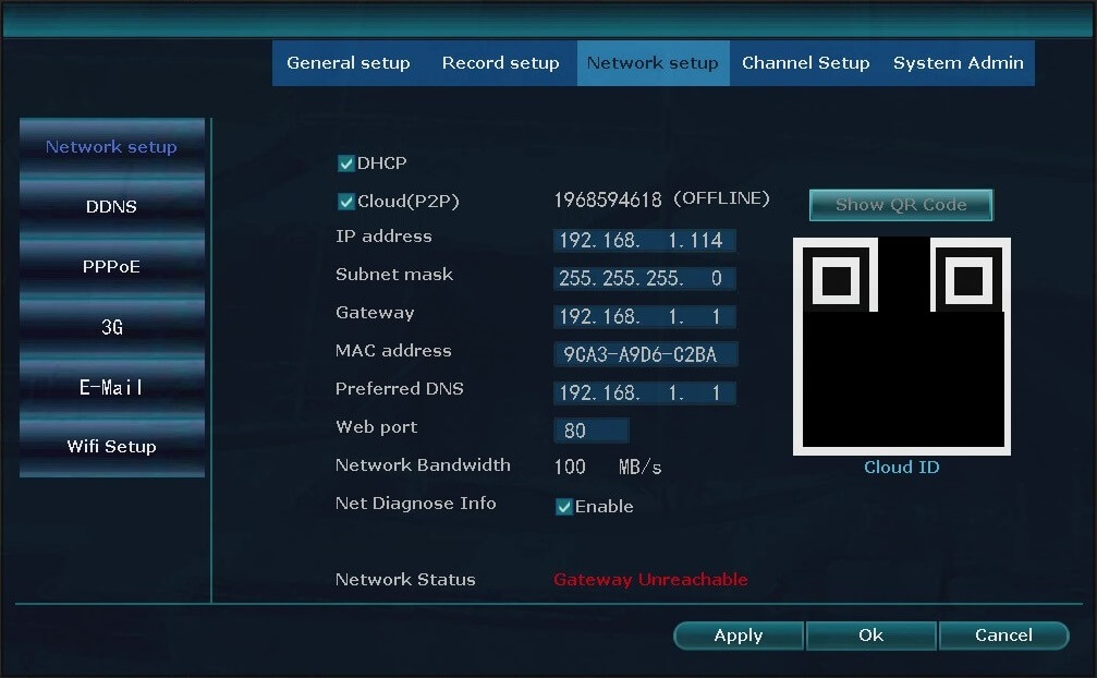 Network Setup Network Setup
