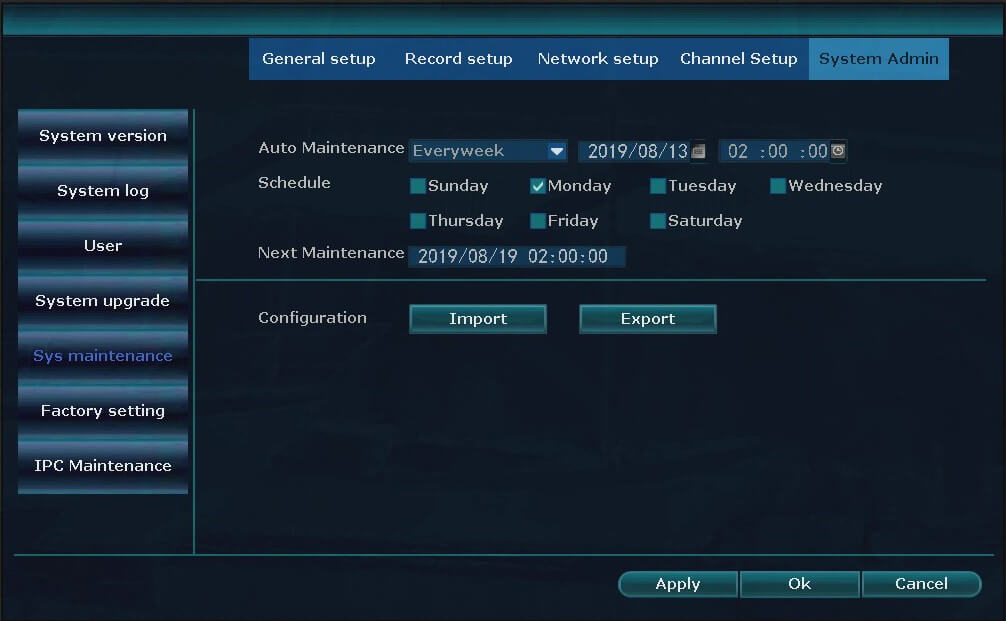 System Admin System Maintenance