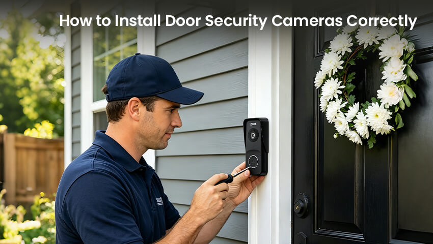 how to install a door security camera