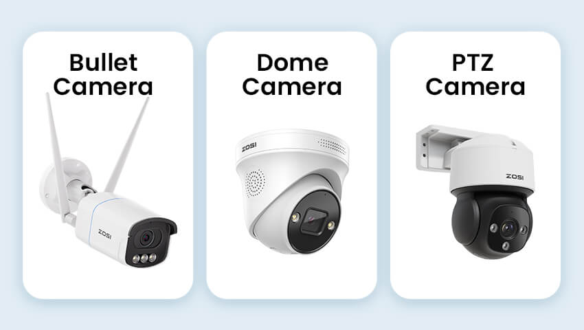 bullet vs dome vs PTZ cameras