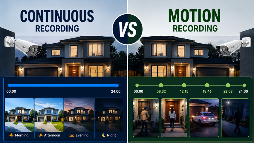 continuous vs motion detection recording