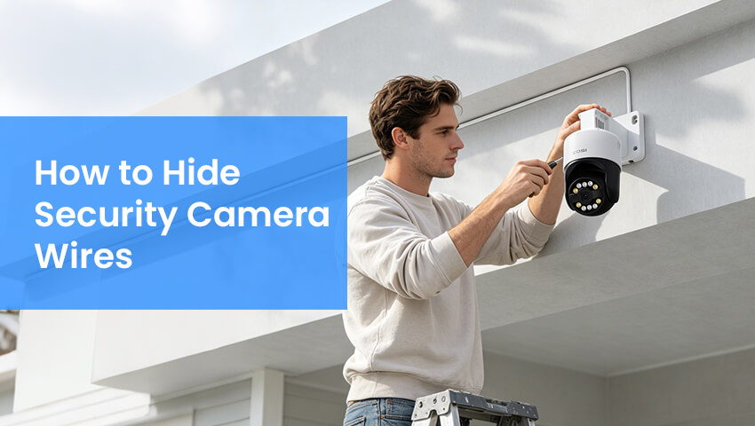 how to hide security camera wires outside
