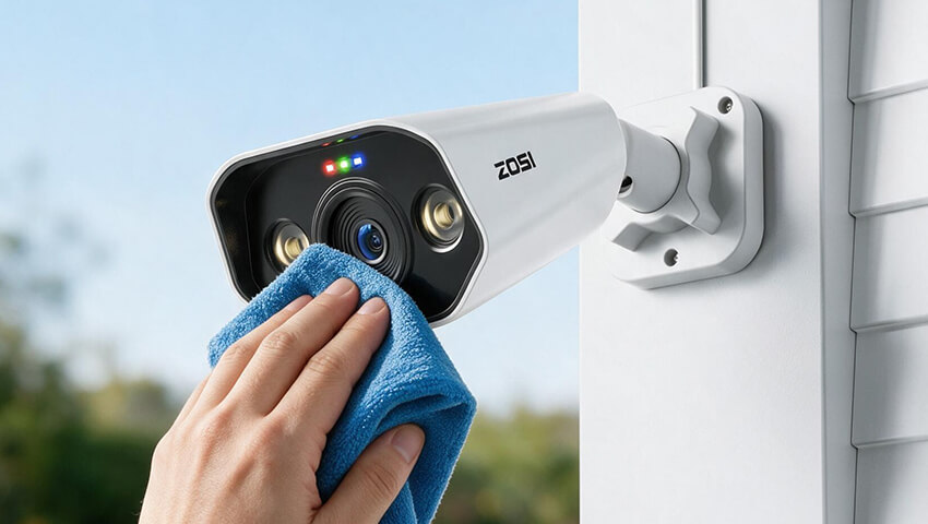 outdoor security camera maintenance
